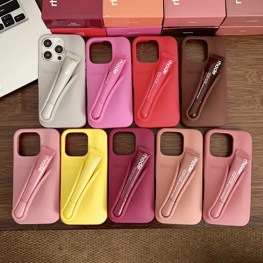 Phone Case Silicone with Lipstick Cover