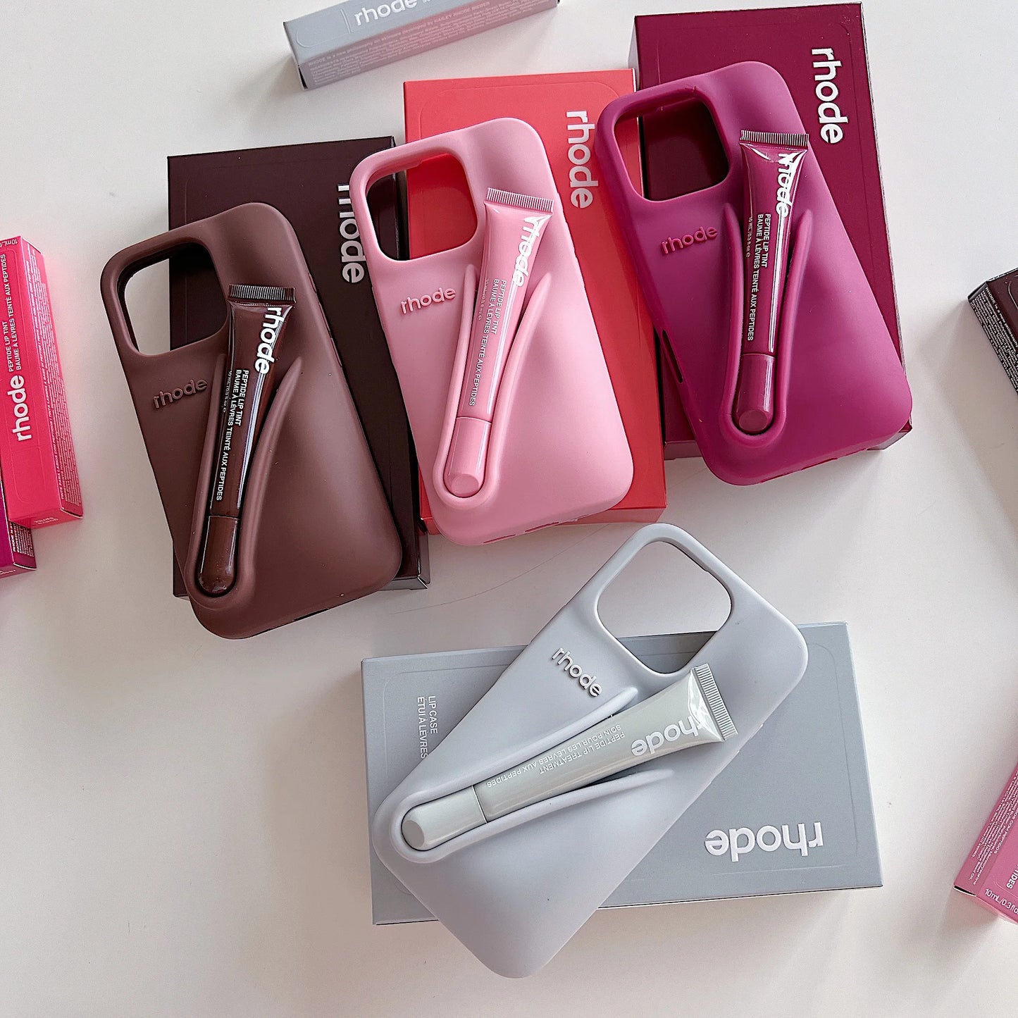 Phone Case Silicone with Lipstick Cover